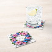 Trouwbloemen Circulair Lijst Kartonnen Onderzetters (Insitu)