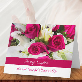 Trouwbloemen Dochter Bruid in wording Kaart