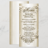 Trouwbloemen Golden  Hart Lijst Party Menu (Voorkant / Achterkant)