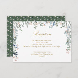 Trouwbloemen Goud Bruiloft Feest Informatiekaartje