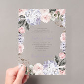 Trouwbloemen in vintage waterverf | Trouwen Acryl Uitnodigingen (Insitu (Draagbaar))