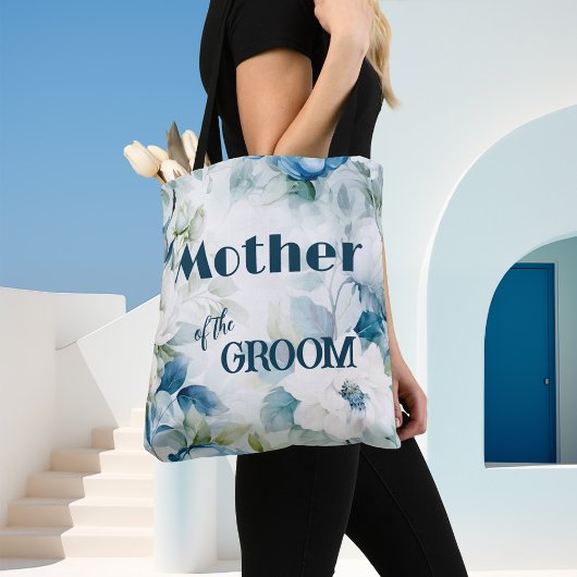 Trouwbloemen in waterverf elegant bruiloft tote bag