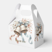 Trouwbloemen klokken roze blauwe linten mooi bedankdoosjes (Achterkant)