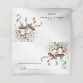 Trouwbloemen klokken roze blauwe linten mooi plaatskaartje (Buitenkant ongevouwen)