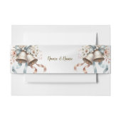 Trouwbloemen klokken roze blauwe linten mooi uitnodigingen wikkel (Voorkant Voorbeeld)