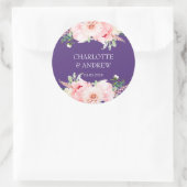 trouwbloemen op maat voor de klant ronde sticker (Tas)