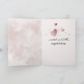 Trouwbloemen op roze abstract kaart (Binnen)