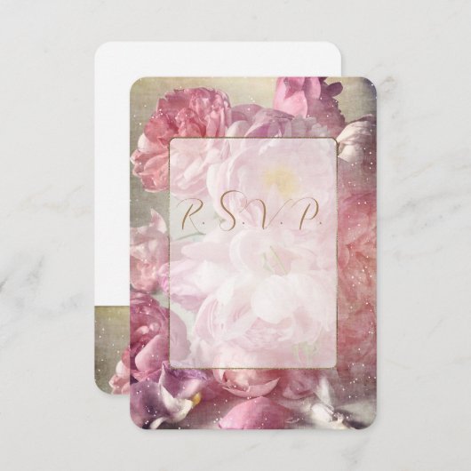 Trouwbloemen - R S V P, Reageer Kaart (Voorkant / Achterkant)