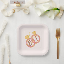 Trouwbloemen Tafelservies Papier Bordjes Bewerkbaa