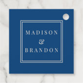 Trouwbloemen uit het midden van de eeuw | Blauw Bedankjes Labels (Achterkant)