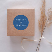 Trouwbloemen uit het midden van de eeuw | Blauw Ronde Sticker