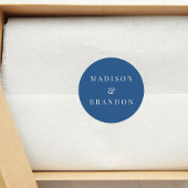 Trouwbloemen uit het midden van de eeuw | Blauw Ronde Sticker