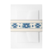 Trouwbloemen uit het midden van de eeuw | Crème Uitnodigingen Wikkel (Voorkant Voorbeeld)