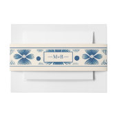 Trouwbloemen uit het midden van de eeuw | Crème |  Uitnodigingen Wikkel (Voorkant Voorbeeld)