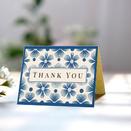 Trouwbloemen uit het midden van de eeuw | Volledig Bedankkaart