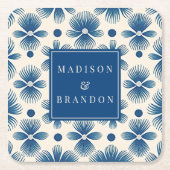 Trouwbloemen uit het midden van de eeuw | Volledig Kartonnen Onderzetters (Voorkant)