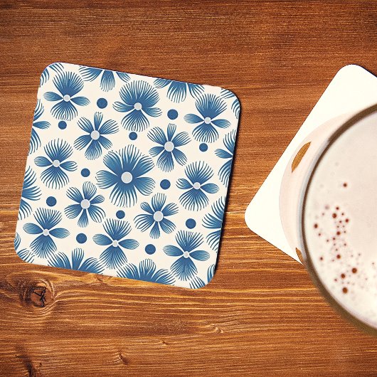 Trouwbloemen uit het midden van de eeuw | Volledig Kartonnen Onderzetters