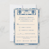 Trouwbloemen uit het midden van de eeuw | Volledig RSVP Kaartje (Voorkant)