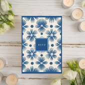 Trouwbloemen uit het midden van de eeuw | Volledig RSVP Kaartje