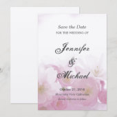 Trouwbloemen Uniek Klassiek Bewaren Save The Date (Voorkant / Achterkant)