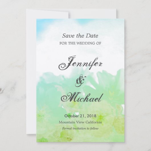 Trouwbloemen Uniek Klassiek Save the Date (Voorkant)