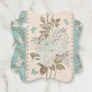 Trouwbloemen Vlinders Duiven Gift Labels