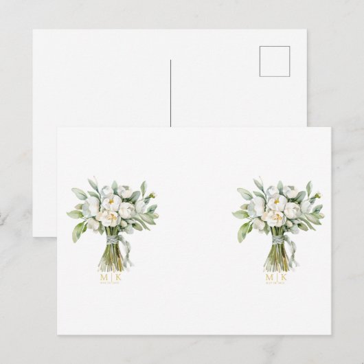 Trouwbloemenboeket Briefkaart (Voorkant / Achterkant)