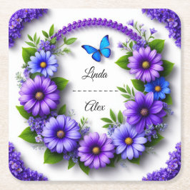 Trouwbloemenkrans Kartonnen Onderzetters