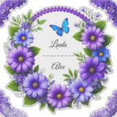 Trouwbloemenkrans Sticker (Voorkant)