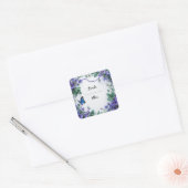 Trouwbloemenkrans Vierkante Sticker (Envelop)