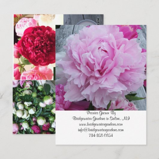 Trouwbloemist Visitekaartje Briefkaart (Voorkant / Achterkant)