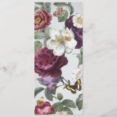 Trouwbloesem Bloemen Vlinder  Menu (Achterkant)