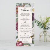 Trouwbloesem Bloemen Vlinder  Menu (Staand voorkant)