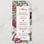 Trouwbloesem Bloemen Vlinder  Menu (Voorkant / Achterkant)