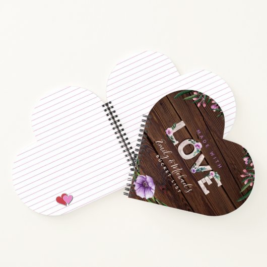 TROUWBOEK Budget Bucketlijst Rustieke Trouwdag Aan Notitieboek (Binnen)