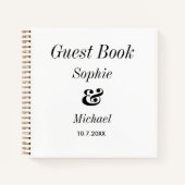 Trouwboek in zwart-wit voor gasten notitieboek (Voorkant)