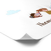 Trouwboek met vingerafdrukken voor koppels poster (Hoek)