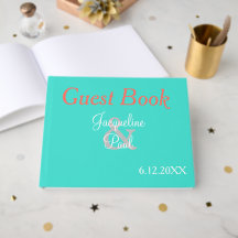 Trouwboek Sunset Hearts Turquoise