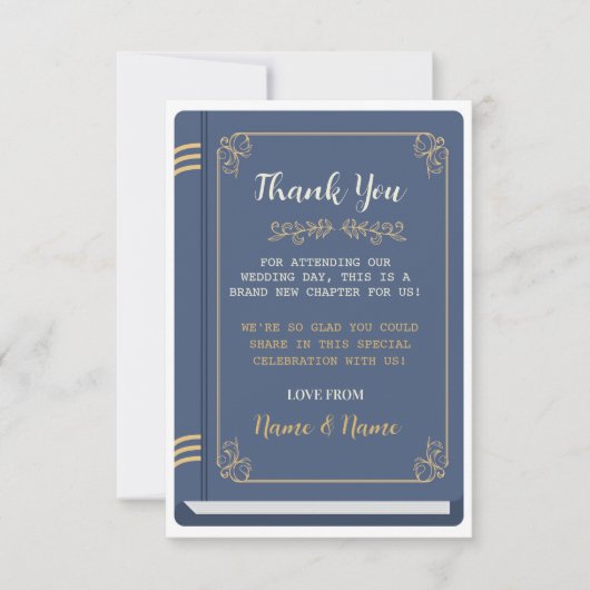 Trouwboeken Bibliotheek Dank Je Wel Liefdesverhaal Kaart (Voorkant)