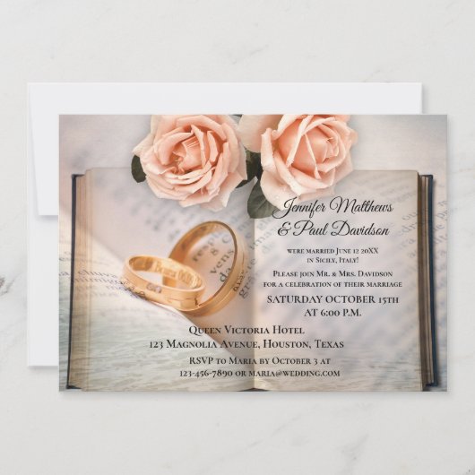 Trouwboeken Ontsnappen of Uitnodiging voor Bruilof (Voorkant)