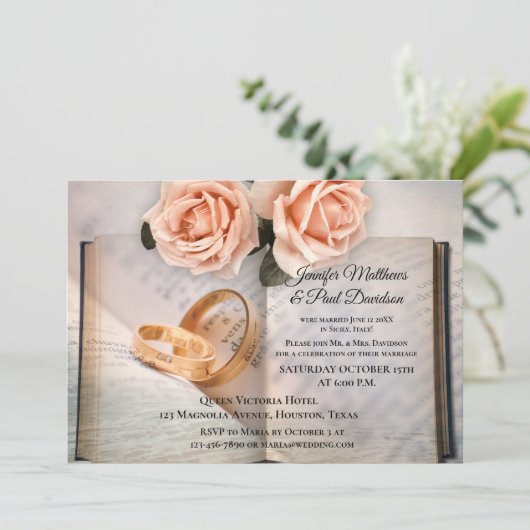 Trouwboeken Ontsnappen of Uitnodiging voor Huwelij (Staand voorkant)