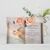 Trouwboeken Roses Ontsnappen of Uitnodiging voor h (Staand voorkant)