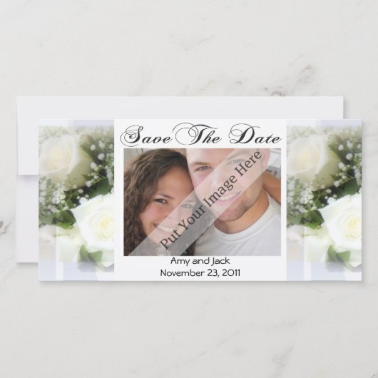 Trouwboeket Bewaar de datum Fotokaart Save The Date (Voorkant)