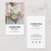 Trouwboeket fotograaf, evenementenplanner visitekaartje (Voorkant / Achterkant)