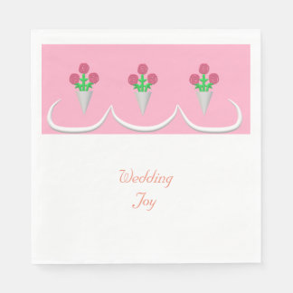 Trouwboeket--Huwelijksvreugde Servet