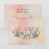 Trouwboeket RSVP Kaart (Voorkant / Achterkant)