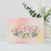 Trouwboeket RSVP Kaart (Staand voorkant)