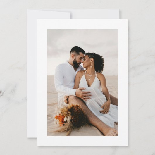 Trouwboeket Save the date Kaart - Zachte Bloemen (Achterkant)