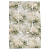 Trouwbogen, linten en hortensia bloemen medium cadeauzakje (Achterkant)