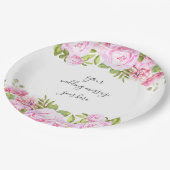 Trouwboodschap in Rose Garden Script Papieren Bordje (Gekanteld)